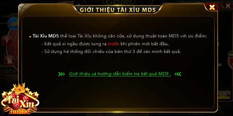 Tài xỉu MD5 là bản cược nâng cấp